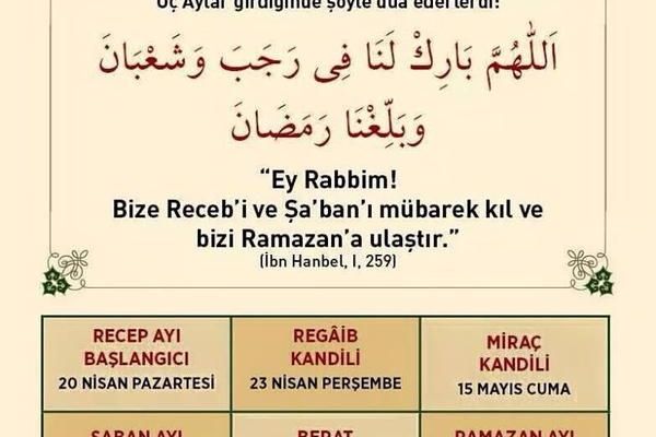 Üç Aylarınız Mübarek Olsun